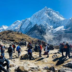 Everest base camp with...